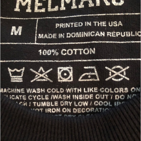 MELMARC Mens Black T-Shirt Size Medium  Graphics FREEDOM LIBERTY Cotton New - Picture 6 of 7